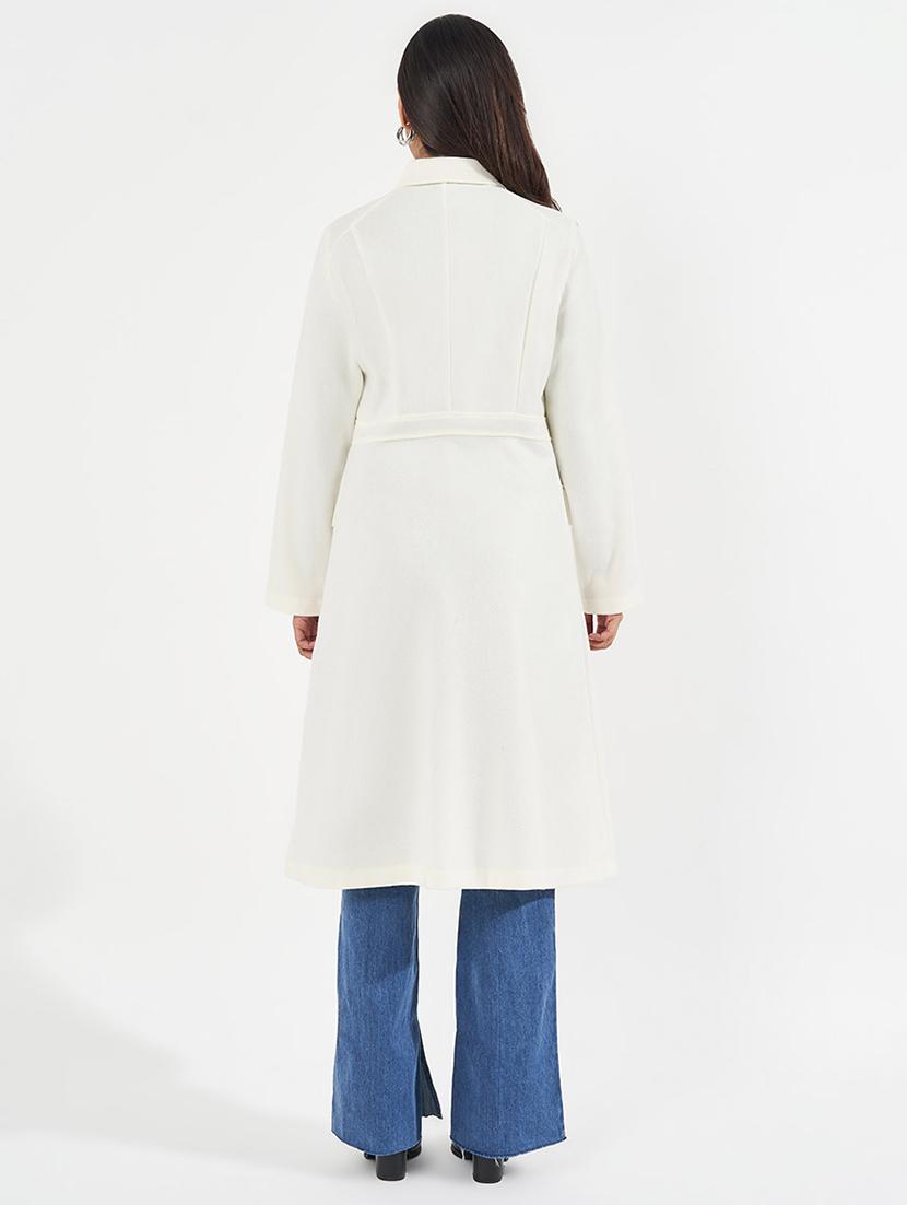 women full sleeve solid overcoat - 21571503 - Standard Image - 2