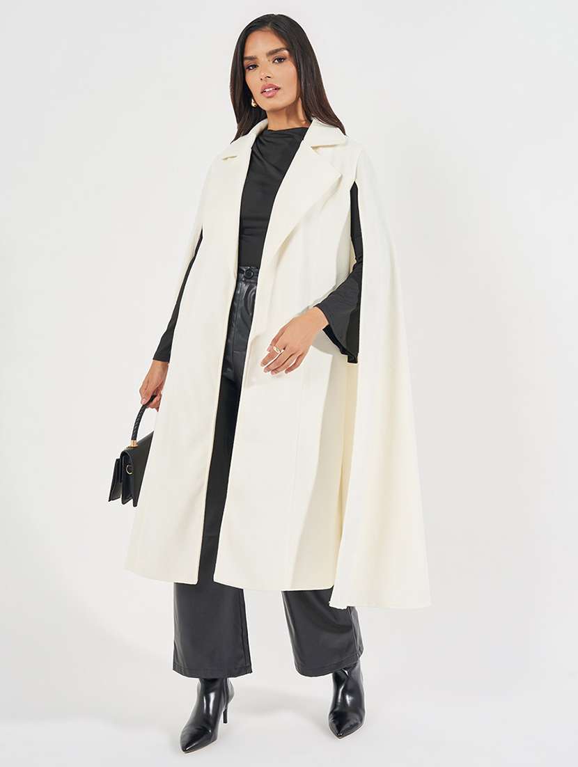 women full sleeve solid overcoat  - 21571516 -  Standard Image - 2