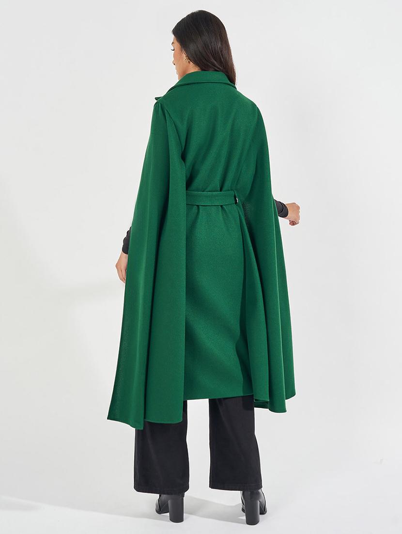 women full sleeve solid overcoat - 21571517 - Standard Image - 2