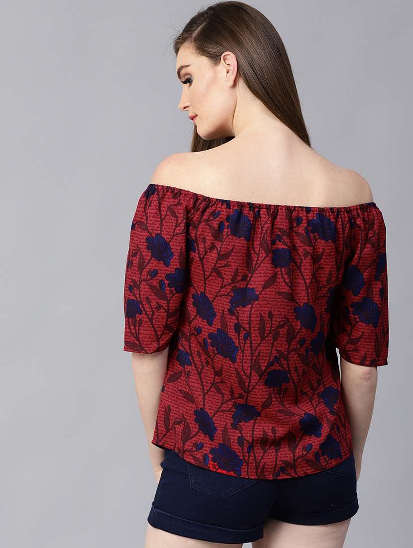 women red printed regular top - 21571628 -  Standard Image - 2