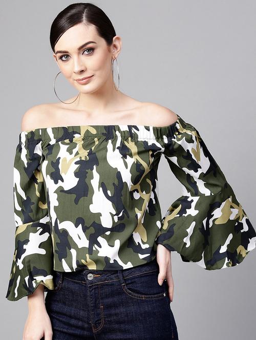 women green printed regular top - 21571638 -  Standard Image - 0