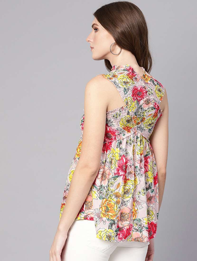 women halter neck printed regular top - 21571645 -  Standard Image - 2