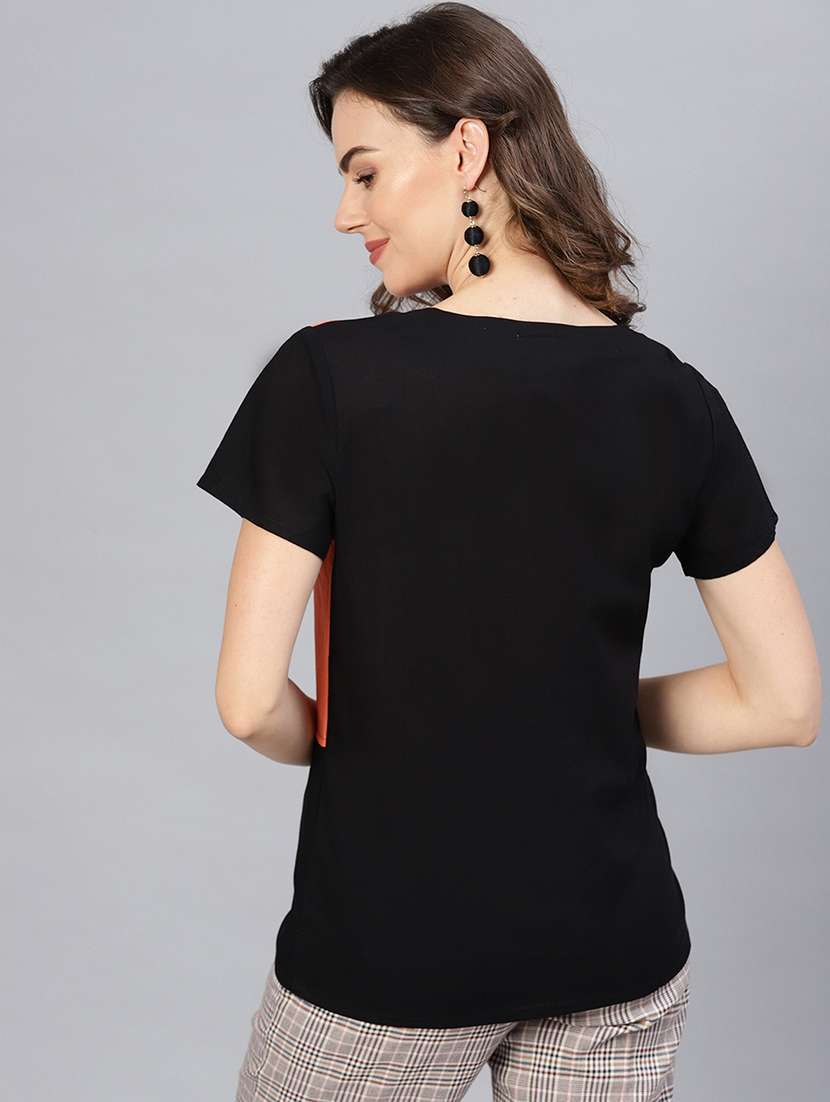 women color block regular top - 21571661 - Standard Image - 2