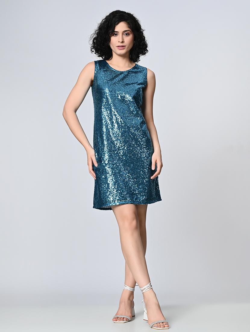 women sequined sleeveless shift dress - 21571963 -  Zoom Image - 0