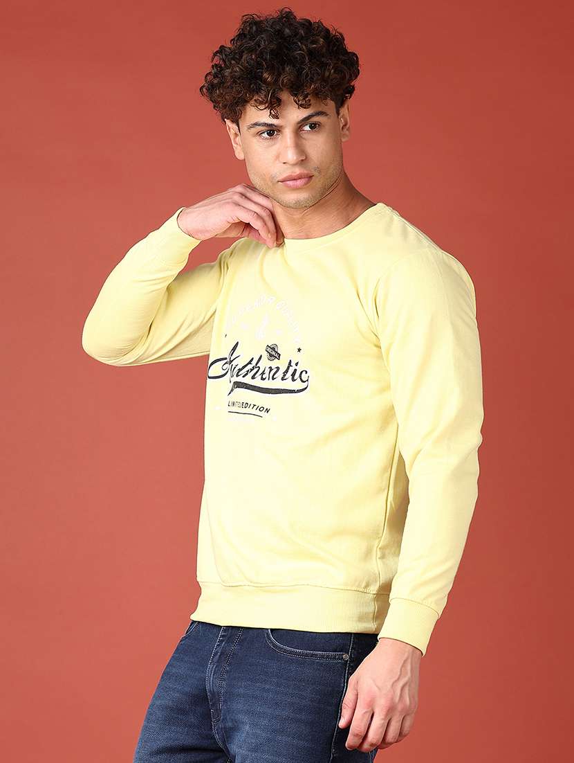 men long sleeves front print sweatshirt - 21572152 -  Standard Image - 2