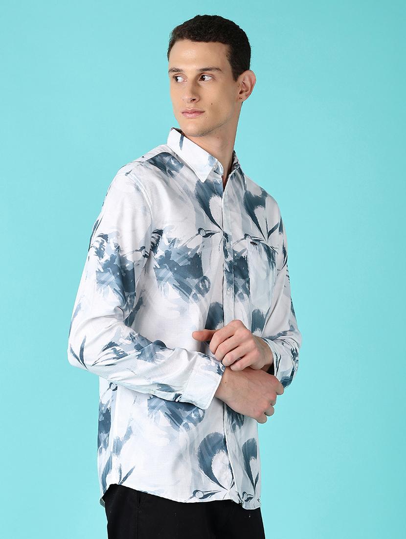men long sleeves printed casual shirt - 21572220 - Standard Image - 2