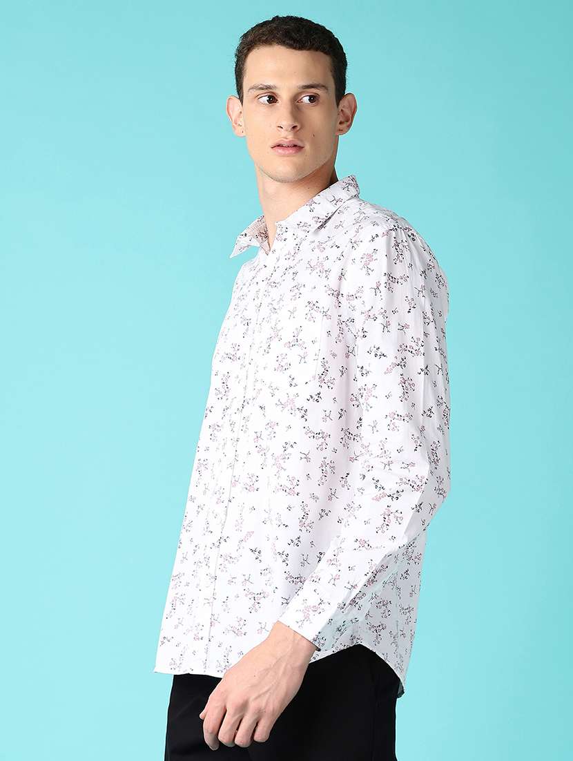 men printed collared long sleeves casual shirt - 21572222 -  Standard Image - 2