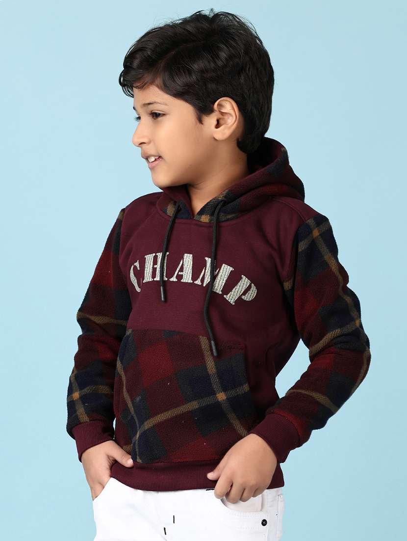 boys printed long sleeve hooded sweatshirt - 21572287 -  Standard Image - 2