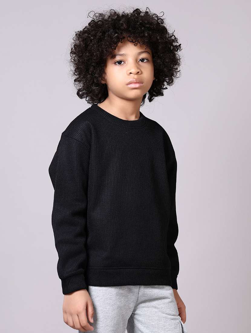 boys solid long sleeve sweatshirt - 21572340 -  Standard Image - 2
