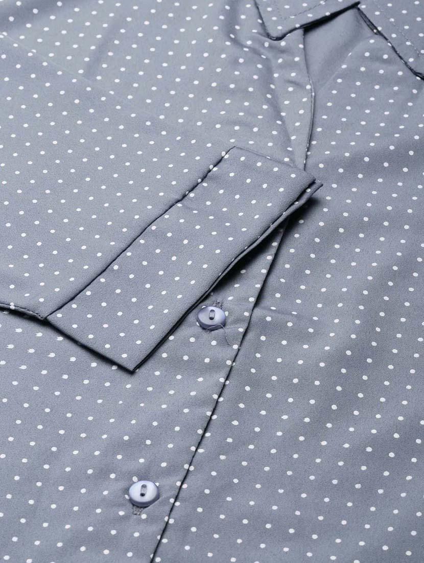 women polka doted collared regular shirt - 21573046 - Standard Image - 7
