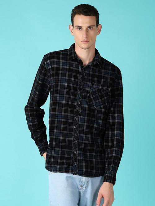 men printed collared long sleeves casual shirt - 21573098 - Standard Image - 0