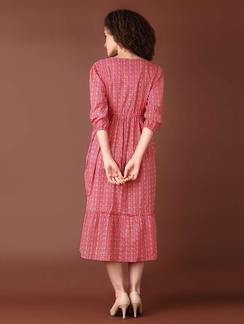 women red printed a-line ethnic dress - 21573133 -  Standard Image - 2