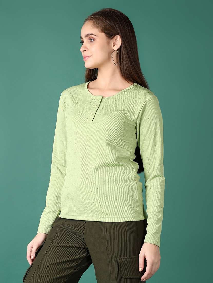 women long sleeves printed regular top - 21573248 - Standard Image - 2