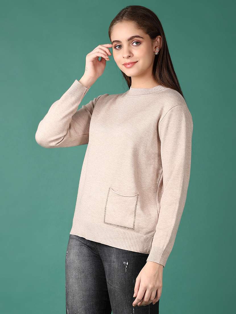 women self design long sleeve pullover - 21573327 -  Standard Image - 2