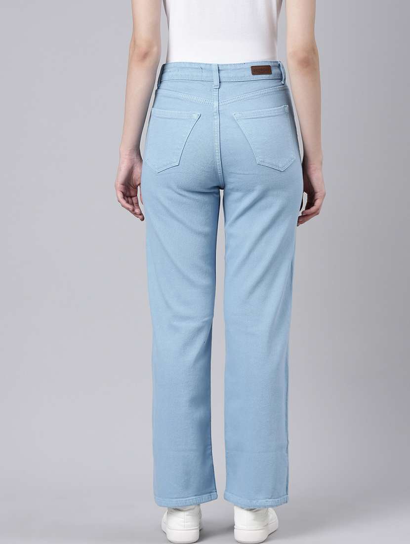 women light blue denim plain jeans - 21573677 -  Standard Image - 2