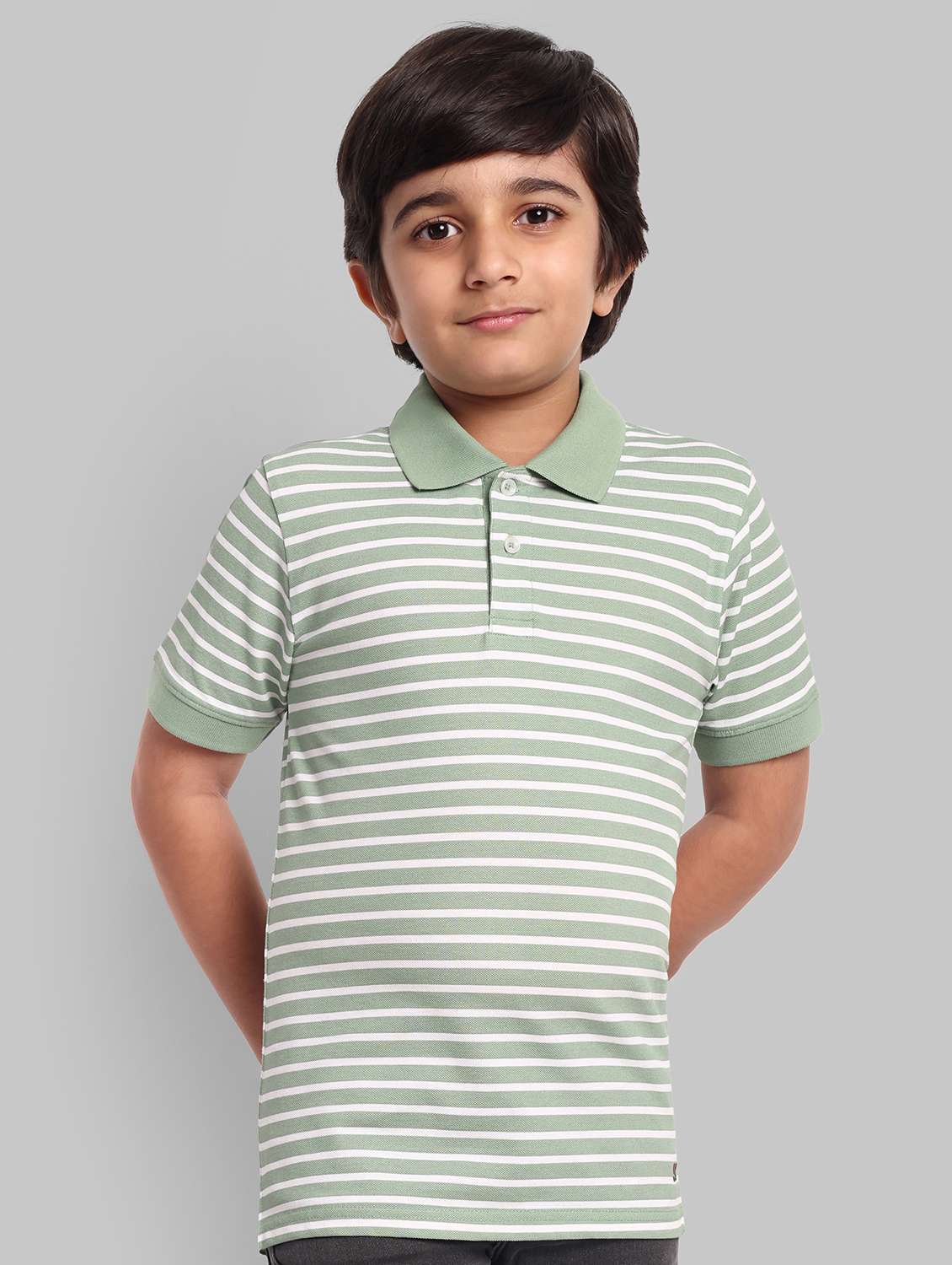 boys striped short sleeves polo t-shirt