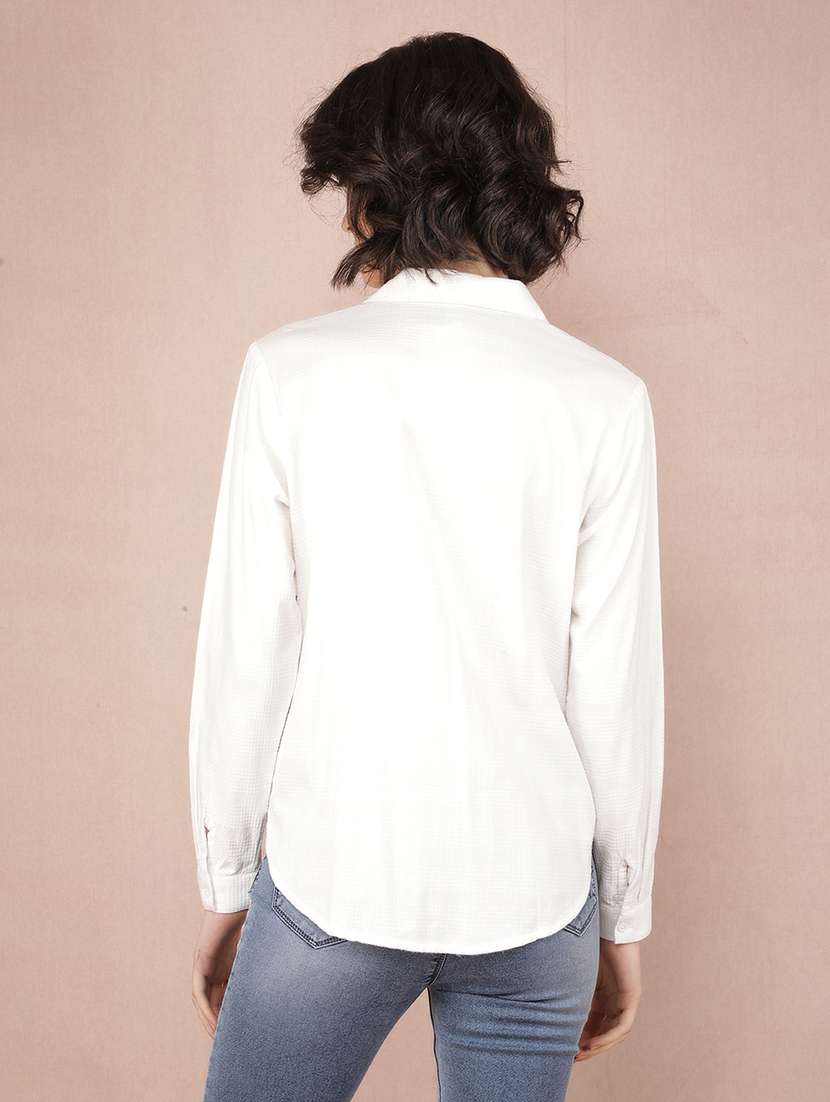white viscose regular shirt - 21573780 -  Standard Image - 2
