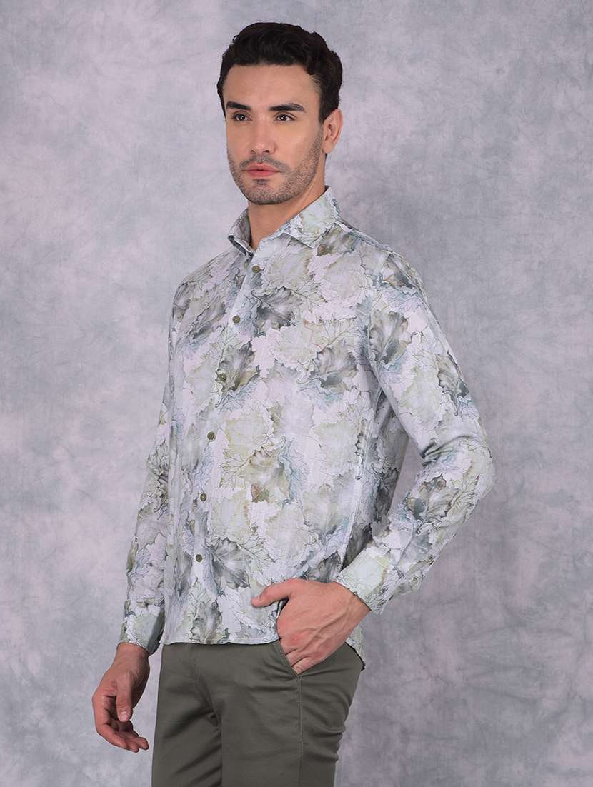 men printed collared regular fit shirt - 21573823 -  Standard Image - 2