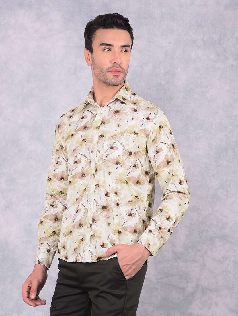 men printed collared regular fit shirt - 21573841 - Standard Image - 2