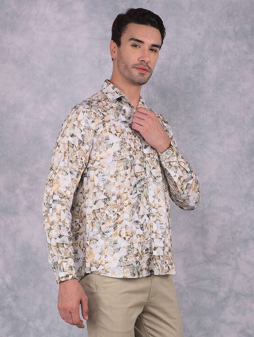 men printed collared regular fit shirt - 21573888 -  Standard Image - 2