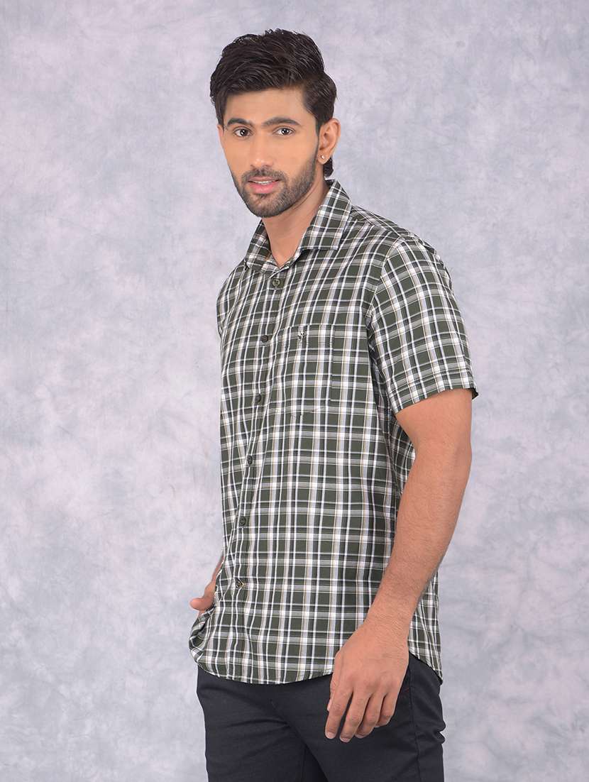 men checkered collared regular fit shirt - 21573901 -  Standard Image - 2