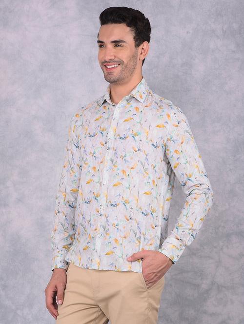 men printed long sleeve casual shirt - 21573923 -  Standard Image - 0
