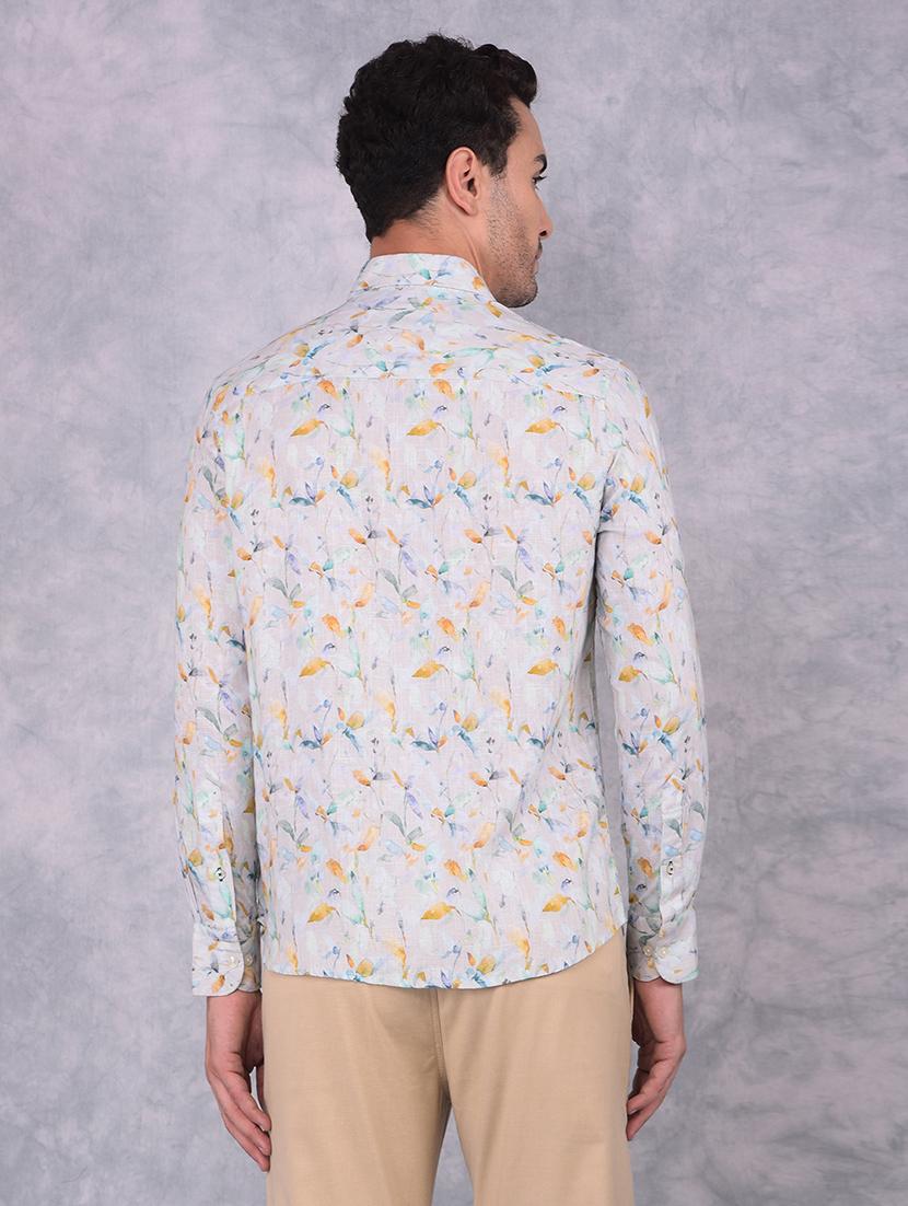 men printed long sleeve casual shirt - 21573923 - Standard Image - 2