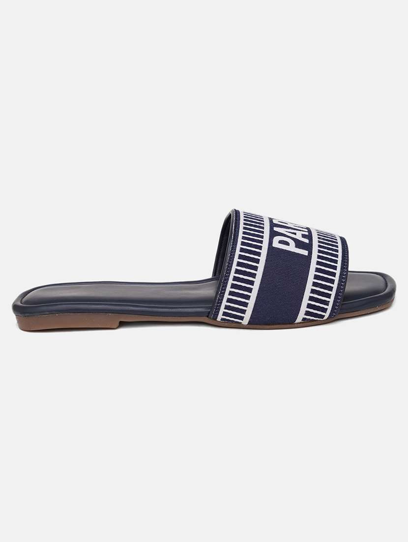 women navy blue flat forms sandal - 21574168 - Standard Image - 2