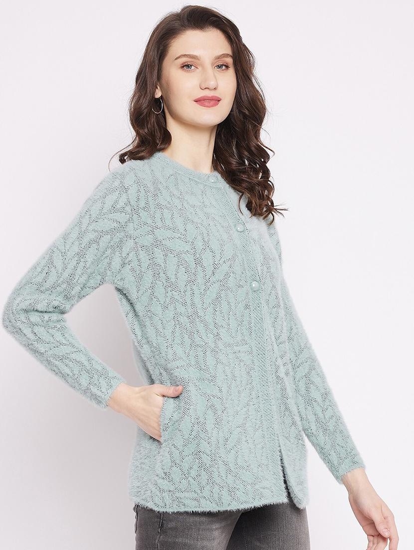 women self design long sleeve cardigan - 21574846 - Standard Image - 2