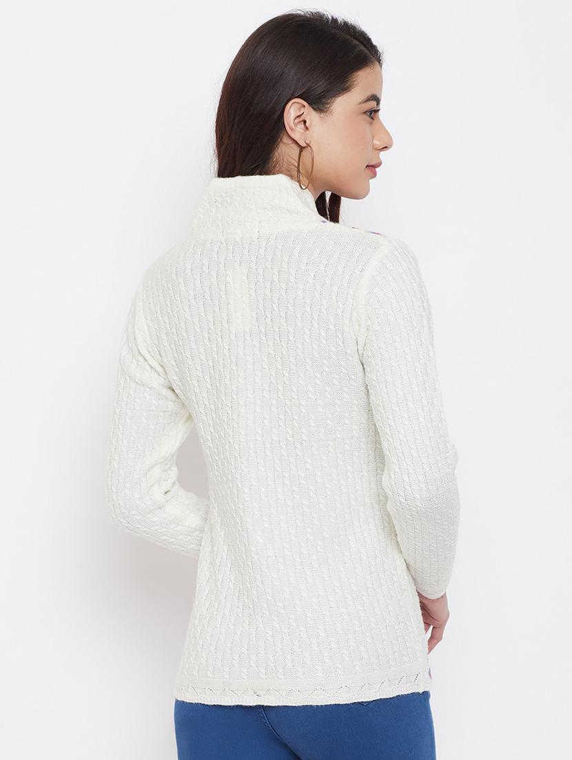 white wool blend cardigan - 21574861 - Standard Image - 2