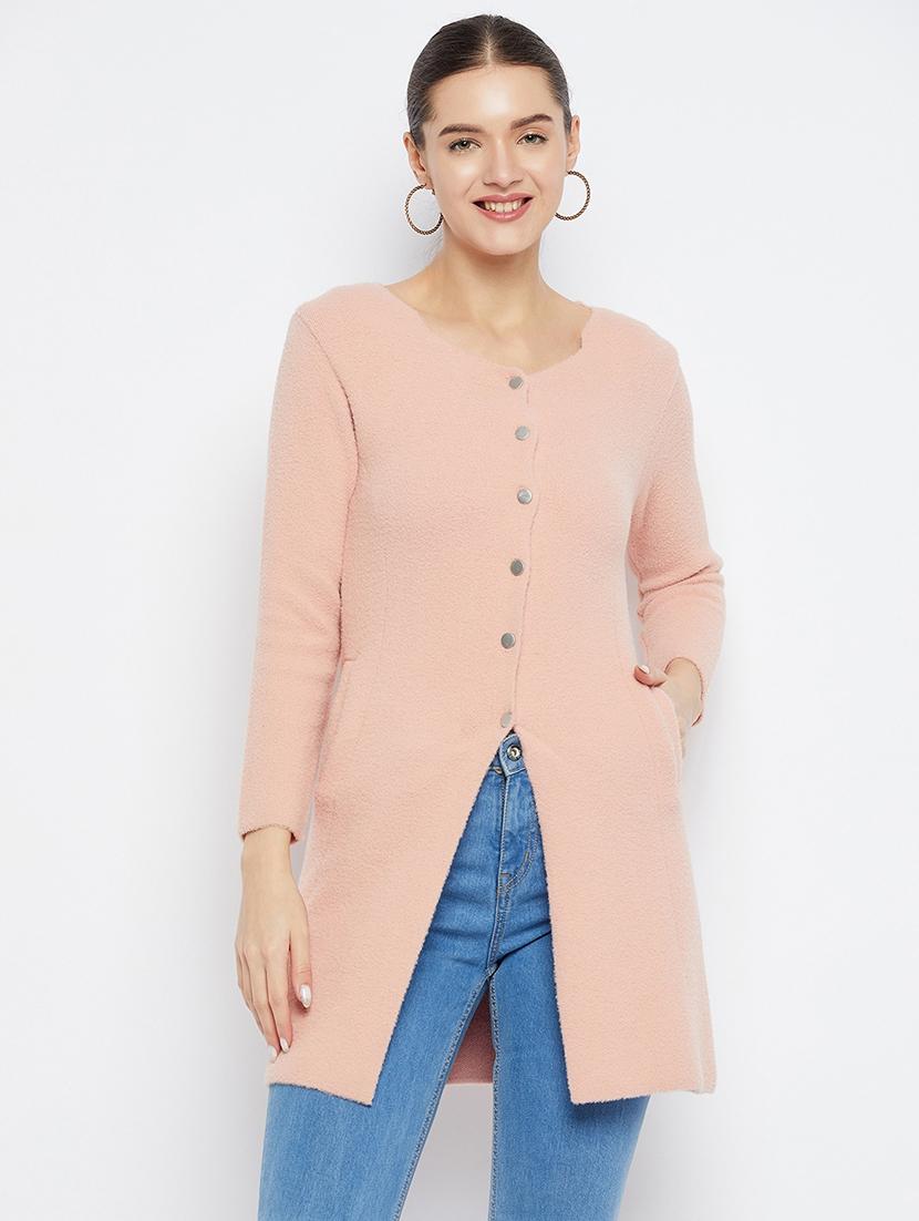 women solid long sleeve cardigan - 21574872 -  Zoom Image - 0