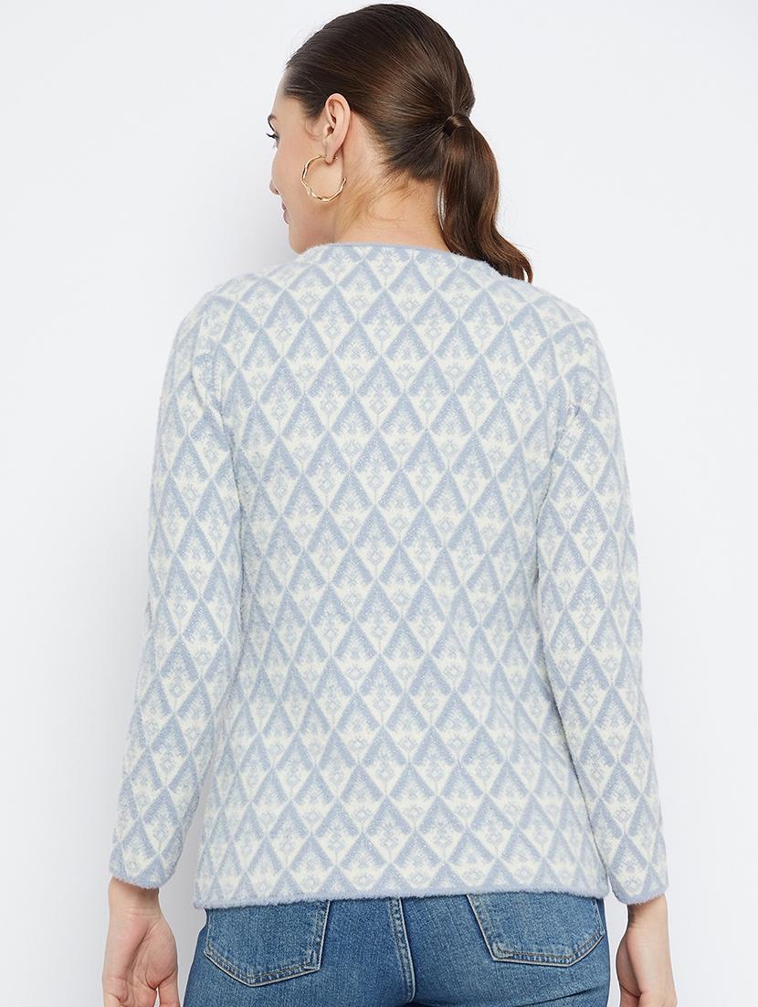 blue wool blend cardigan - 21574924 - Standard Image - 2