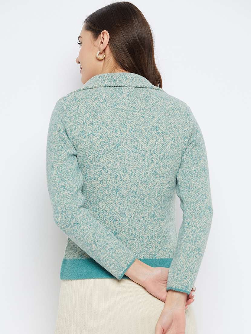 women self designed long sleeve cardigan - 21574926 - Standard Image - 2