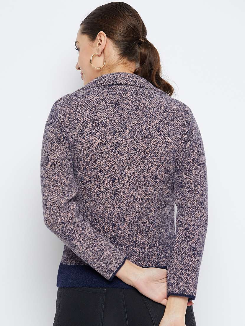 women self designed long sleeve cardigan - 21574928 - Standard Image - 2