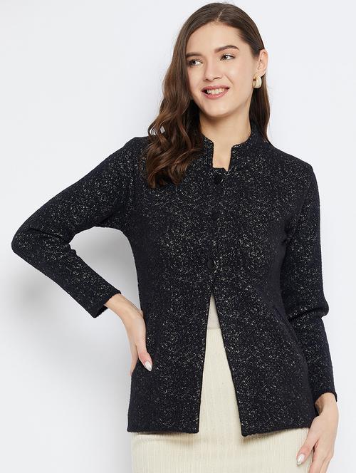 women self designed long sleeve cardigan - 21574934 - Standard Image - 0