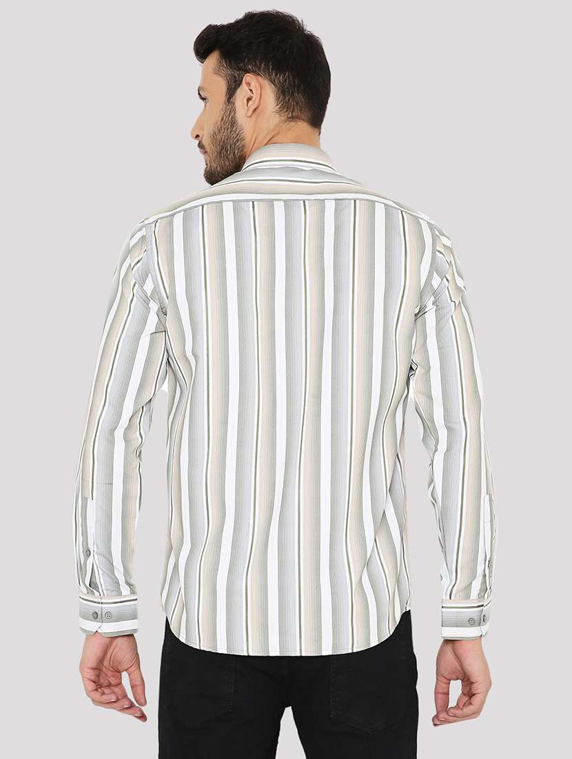 men striped slim fit formal shirt - 21574967 - Standard Image - 2