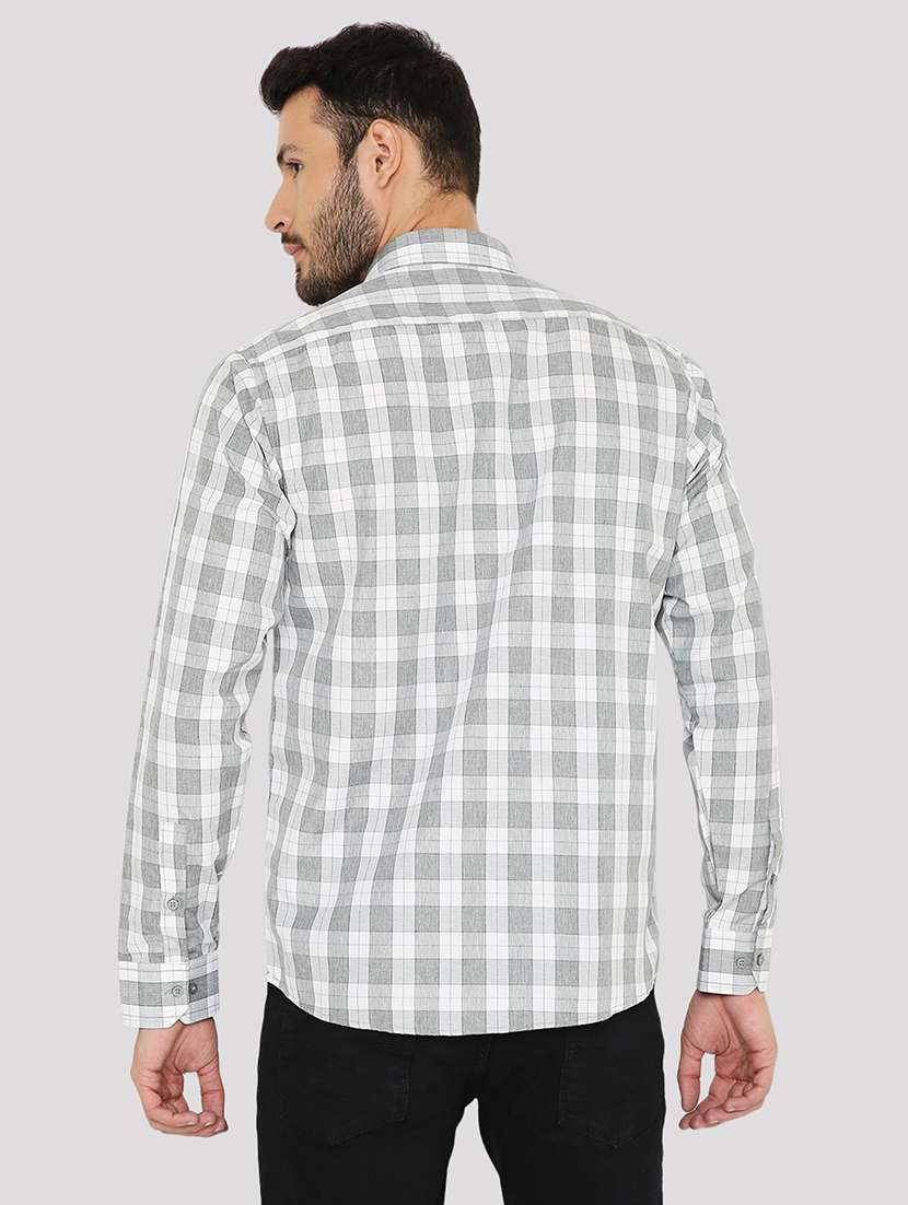men checkered slim fit formal shirt - 21574969 - Standard Image - 2