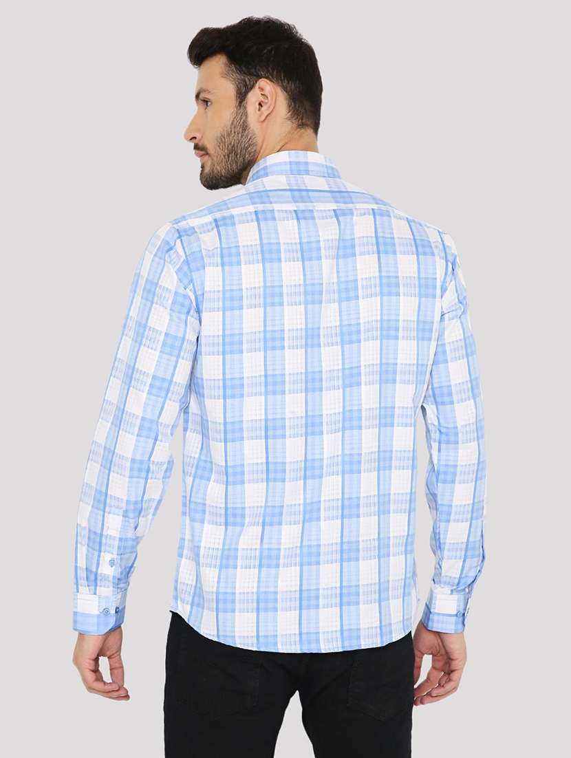 men checkered slim fit formal shirt - 21574981 - Standard Image - 2