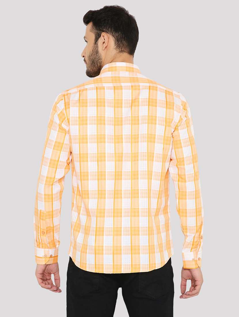 men checkered slim fit formal shirt - 21574983 - Standard Image - 2