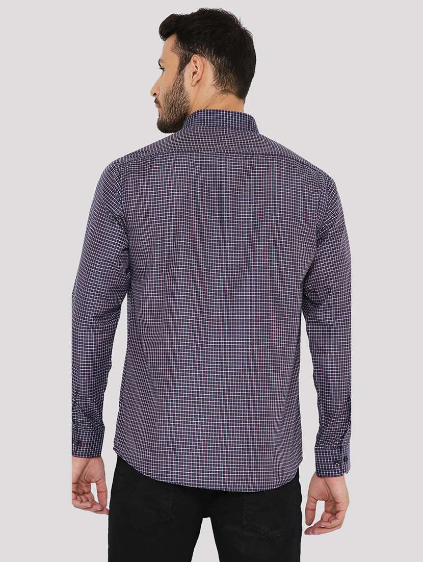 men checkered slim fit formal shirt - 21574984 -  Standard Image - 2