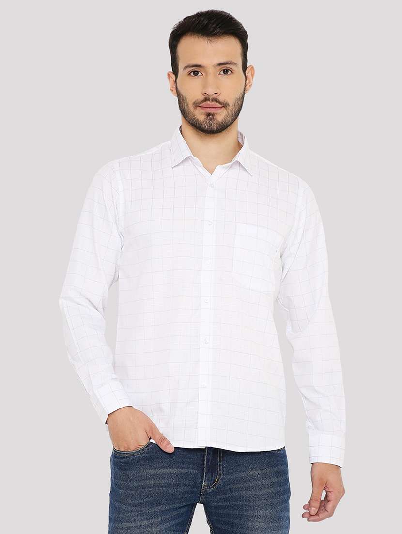 men checkered slim fit formal shirt