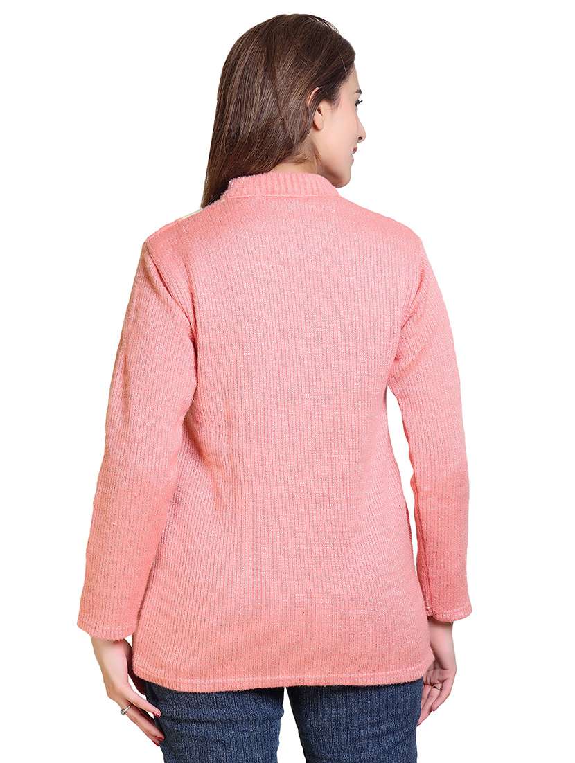 women pointelle knit long sleeves cardigan - 21575477 - Standard Image - 2