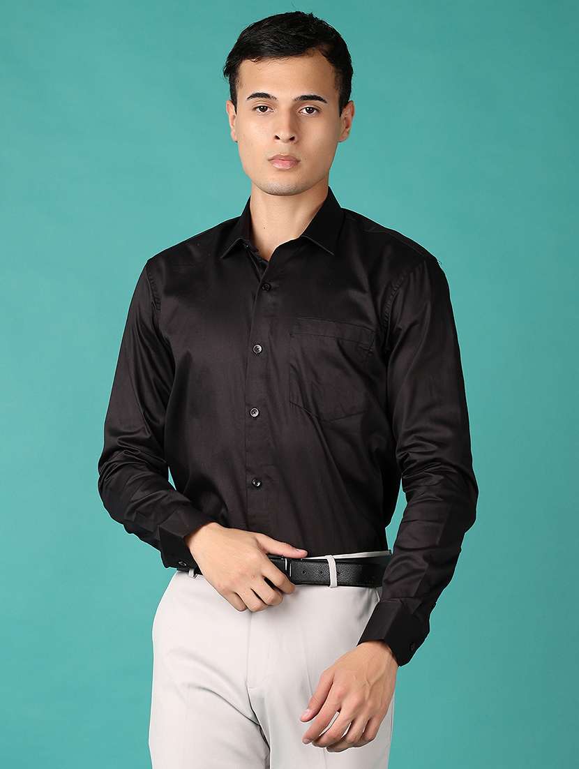 men long sleeves solid formal shirt - 21575514 - Zoom Image - 0