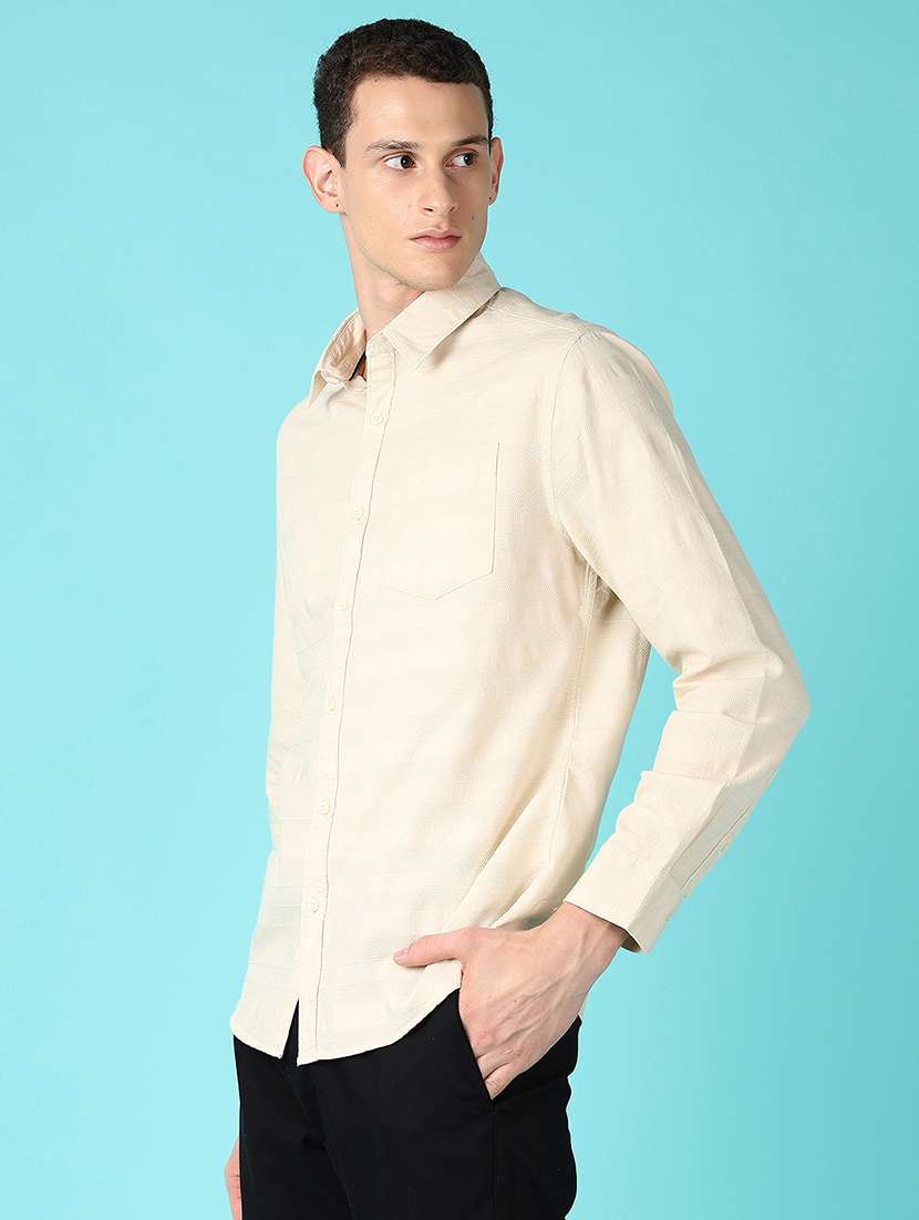 men solid collared long sleeves casual shirt - 21575577 -  Standard Image - 2
