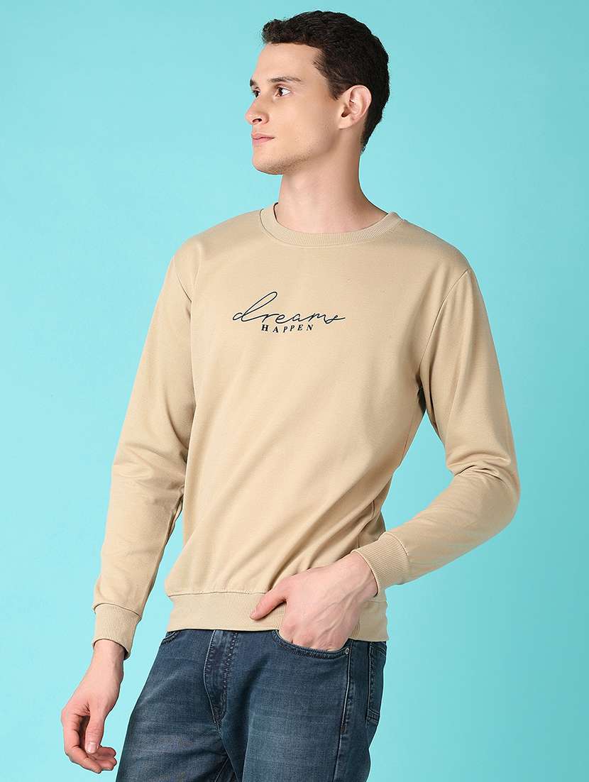 men chest print round neck sweatshirt - 21575627 -  Standard Image - 2