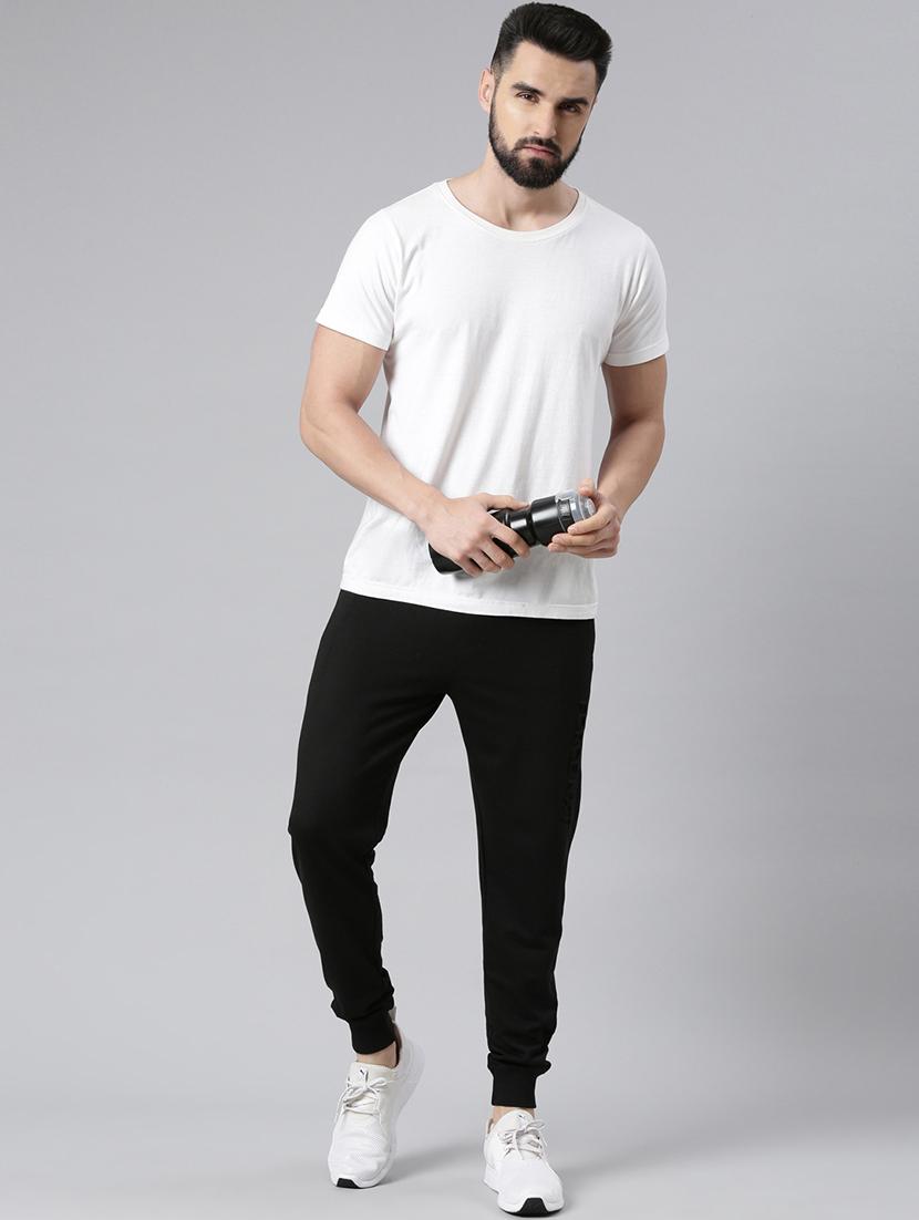 men black solid jogger - 21575847 - Standard Image - 2