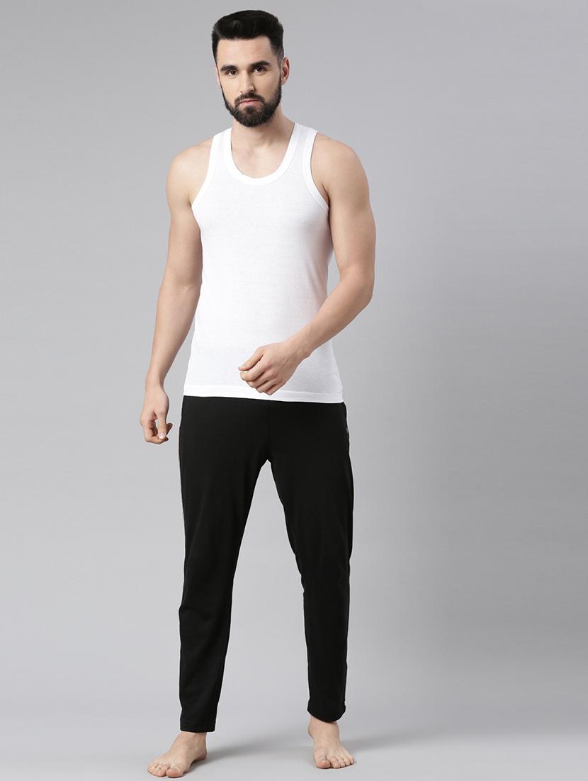 men pack of 7 white solid vest - 21575998 - Standard Image - 2
