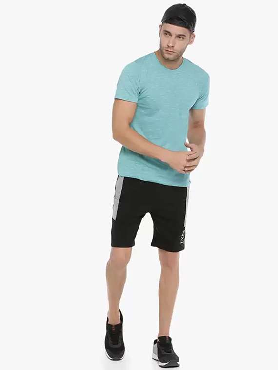 men black mid rise regular fit shorts - 21576027 -  Standard Image - 2