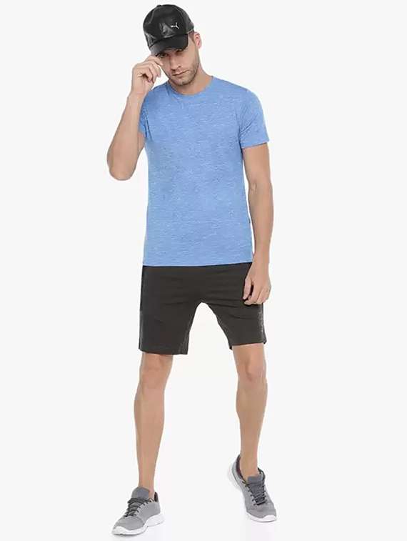 men charcoal mid rise regular fit shorts - 21576029 -  Standard Image - 2