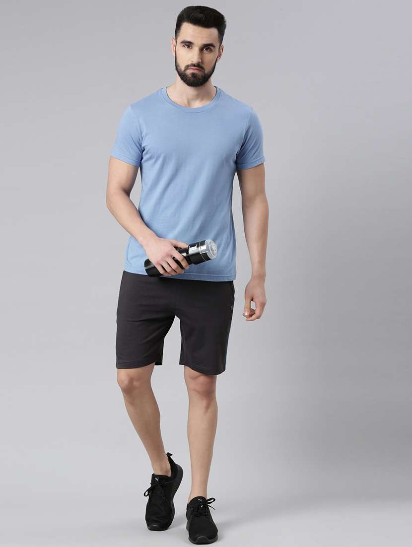 men grey mid rise regular fit shorts - 21576038 -  Standard Image - 2